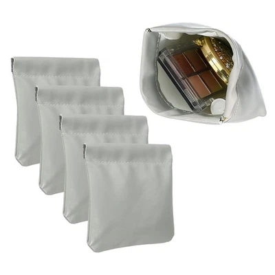 4Pcs Geldbeutel aus Leder, für kleine Münzen, grau - Bild 1 von 4