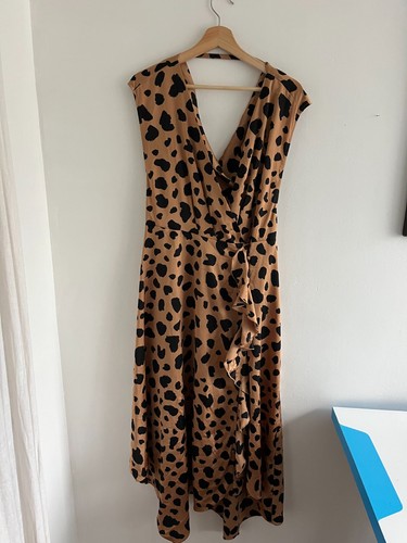 Warehouse, Warehouse Cowl Back Satin Anima Dress Size 12