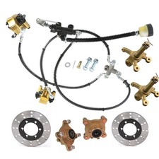 Front 4 Stud Hub Knuckle Spindle  Foot Brake Caliper Rotor For Dirt Bike Golf