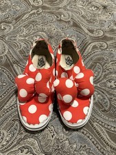 Vans Disney Minnie Mouse Bow Slip On Sneaker Shoes Womens Size 8