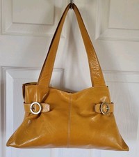 Firenze Italian Tan Genuine Leather Shoulder Bag Handbag 