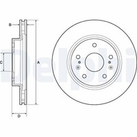 2X Delphi Bremsscheibe BG4764C FüR Cross JY Vitara SX4 Suzuki LY AKK 310 APK 414