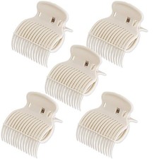 5PCS Hot Roller Clips Hair Curler Replacement Claw Clips White Plastic