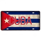 Cuba Decorative License Metal Plate Vintage Travel Flag Sign Wall Tin Plaque