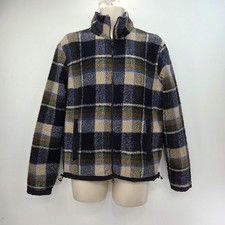 Giacca Percival uomo taglia media sherpa pile shacket teddy check full zip