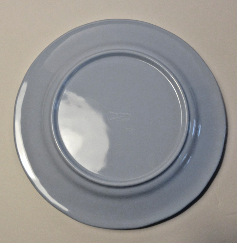 Tommy Bahama Melamine Set of 4 Dinner Plates Sky Blue Rustic Crackle Pattern