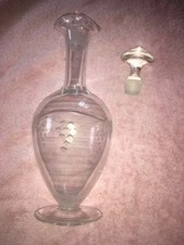 vintage Decanter with stopper with grapevine design