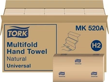 Multifold Hand Towel Natural 100% recycled Compatible with H2 Dispensers