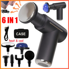6 Speed Massage Gun Constant Temperature Heating  Cold Head 6 Heads with Case