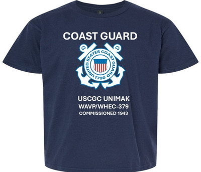 USCGC UNIMAK  WAVP/WHEC-379 * COMMISSIONED 1943 *USCG OFFICIALLY LICENSED