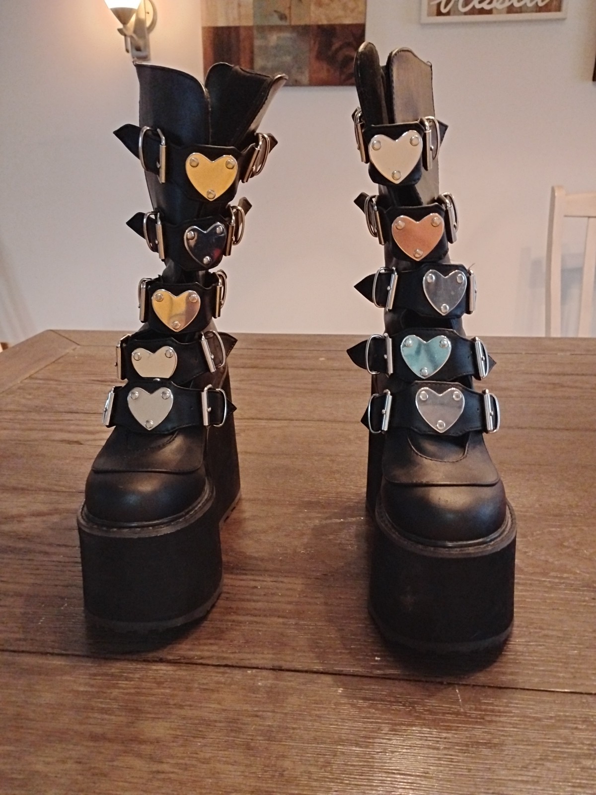 Demonia Women's Size 7  Boots Swing 230 Black Hea… - image 6