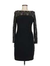 Chaps Women Black Cocktail Dress M Petites