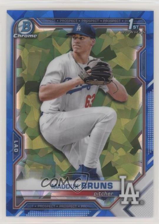 2021 Bowman Chrome Draft Sapphire Edition Maddux Bruns #BDC-126 3d5