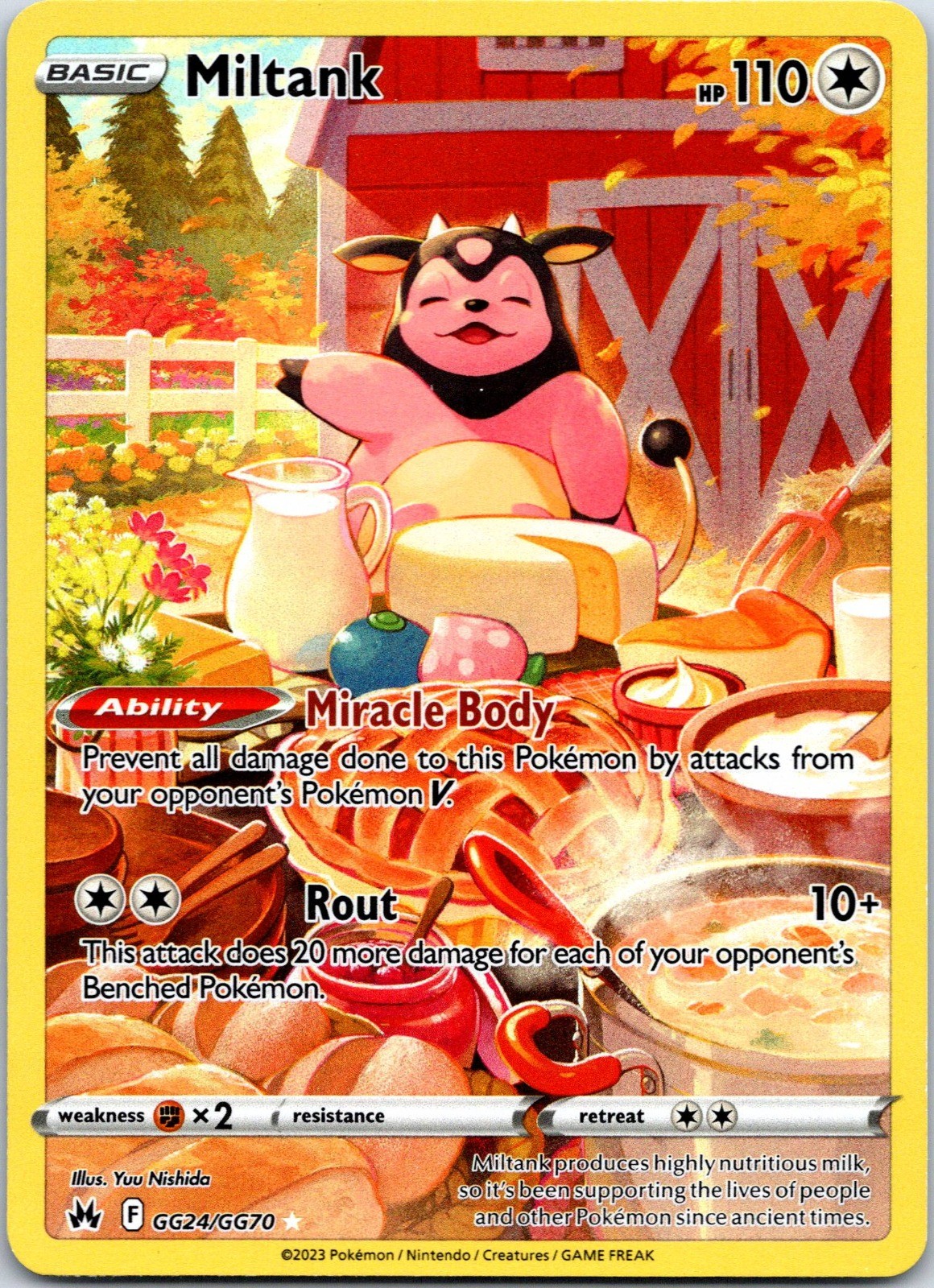 Miltank Ultra Rare SWSH: Crown Zenith: Galarian Gallery GG24/GG70 NM