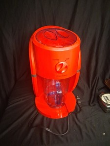 1.1 LITER . Red Frozen Drink Machine - Fine or Course Ice Shaver for Snow Cones