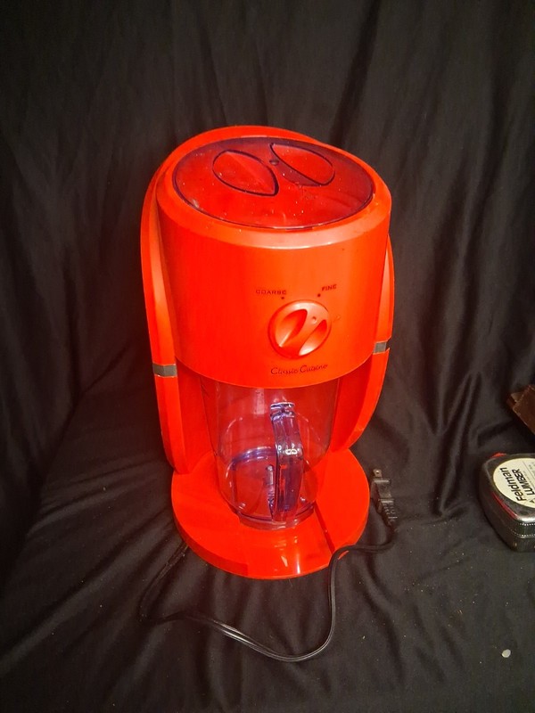 1.1 LITER . Red Frozen Drink Machine - Fine or Course Ice Shaver for Snow Cones