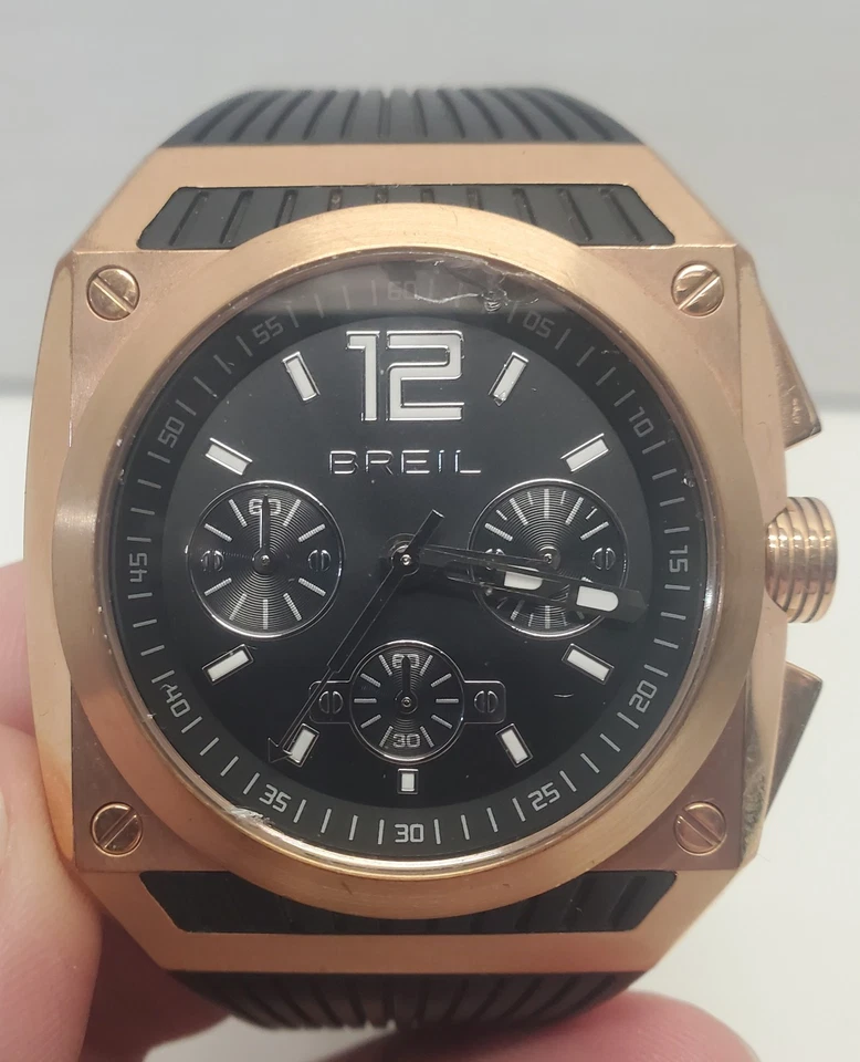 Reloj Hombre Breil TW0737 Oro Rosa Negro Marca Lujo Foto 2 de 4