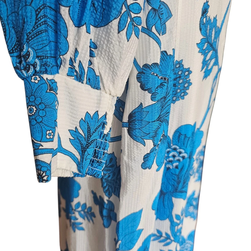 NEW Forever New Janie printed shirt dress midi size 8 collar long sleeve floral - image 4 of 4