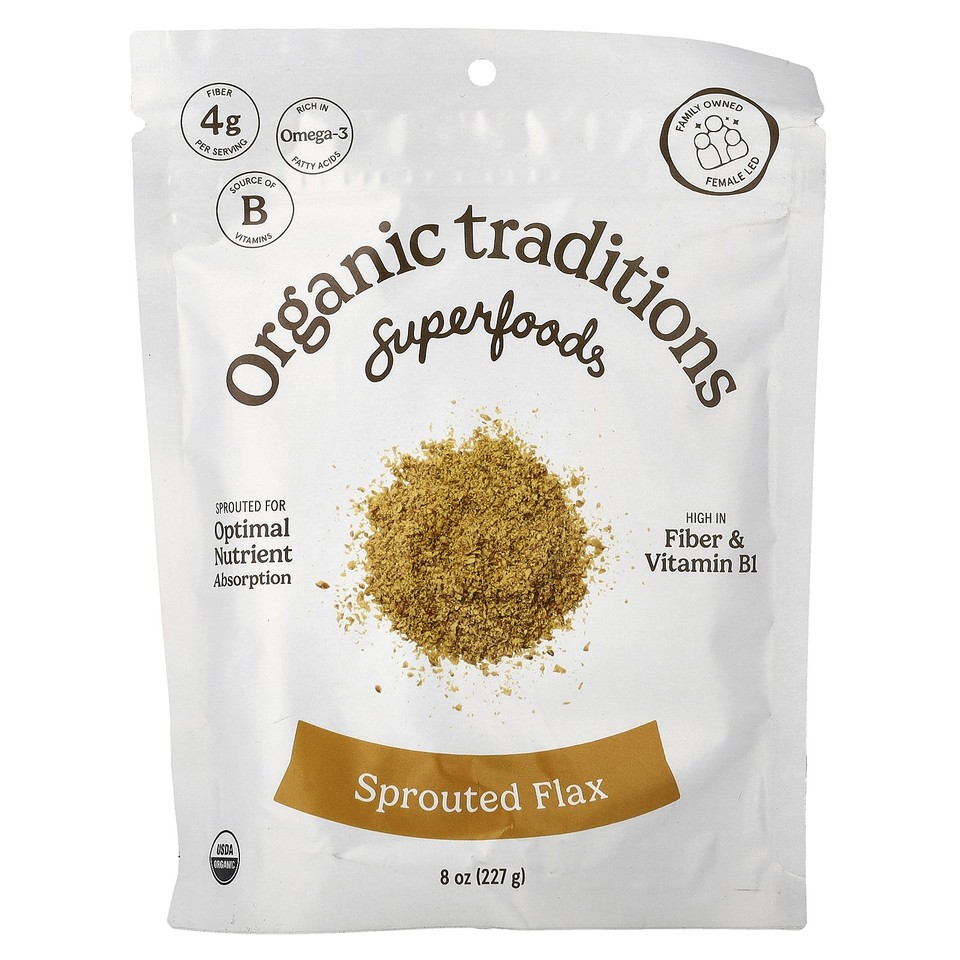 Superfoods, Sprouted Flax, 8 oz (227 g)