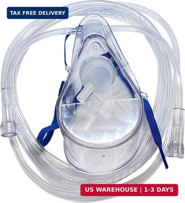 1-Pack Westmed #0370 Medium Concentration Oxygen Mask, Adult w/7' Kink Resistant