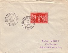 LE HAVRE-CENTENAIRE DU TIMBRE 17-12-1949.