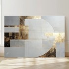 Leinwand Bild XXL Abstrakt Grau Gold Kunst Wandbilder für Wohnzimmer Büro 8225