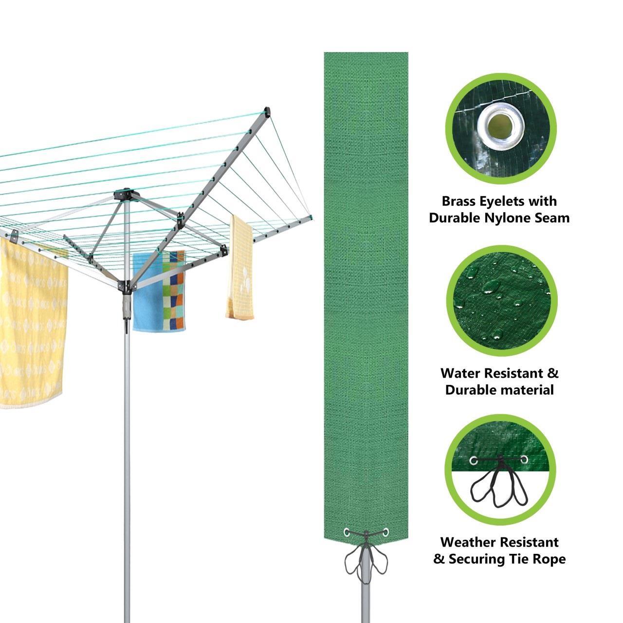 WATERPROOF ROTARY WASHING LINE COVER HEAVY DUTY ROTARY CLOTHES LINE
