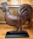 Farmhouse Chicken Dark Red & Black Metal  16" x 14”  3D Sign on stand — photo 8
