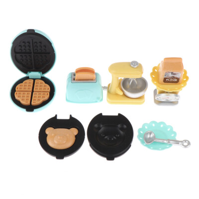 1:12 Dollhouse Mini Bread Machine Toaster Whisk Weigh Plate Food Kitchen ^^u