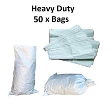 50 Large & Extra Large Woven Polypropylene WPP Sacks Strong Rubble Bags