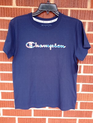 Women's Size Small Champion Short Sleeve T-shirt Red White And