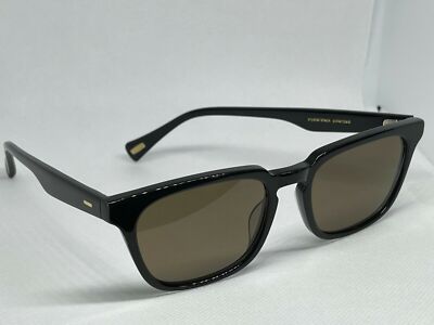 Raen Hirsch Crystal Black Smoke Brown Polarized Size 52mm Sunglasses New 
