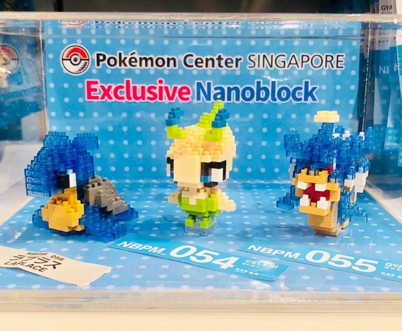 Pokemon Center Singapore Exclusive Nanoblock Celebi / Clear Gyarados / Lapras