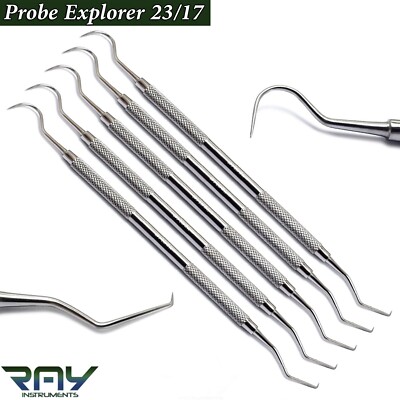 Material Odontológico Juego De 3 Sondas Dentales Explorer PE1-23