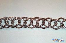 BIGIOTTERIA - 1 metro catena groumette in alluminio galvanizzato 3cm-col acciaio