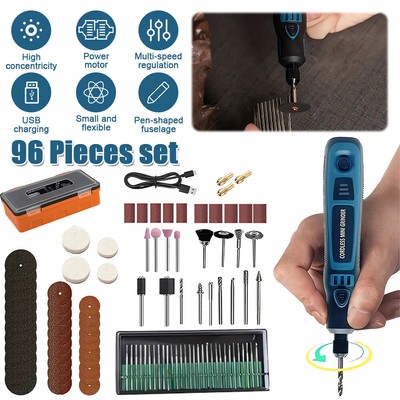 50-96tlg Elektrische Schleifen Gravur-Stift-Schleifmaschine DIY-Werkzeuge Satz