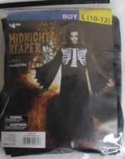 Halloween Costume Boy's or Girls "Midnight Reaper" Size Large 10-12 Hooded Robe