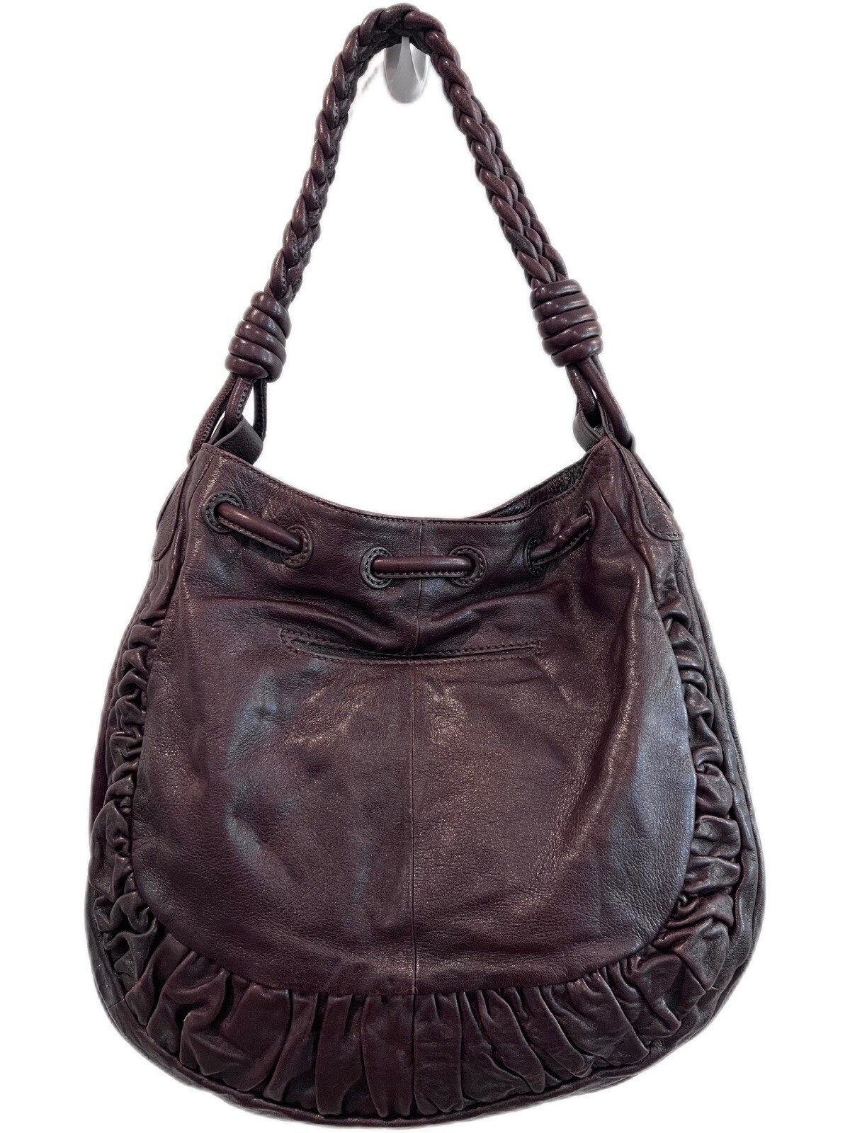 Brighton Lockheart Masterpiece Gabby Brown Leather Pretzel Hobo Shoulder Bag image 3
