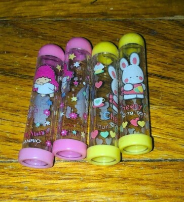 Vintage Sanrio Cheery Chums Little Twin Stars Pencil Caps 1979 1995