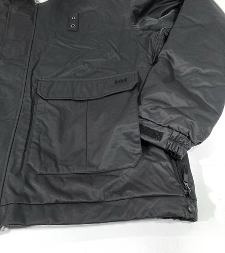 X-LARGE HELLY HANSEN METRO WORK WEAR JACKET INSULATED WATERPROOF DUTY COAT BLACK - Picture 5 of 11