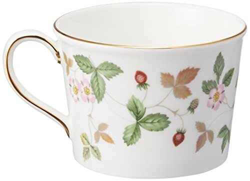 Wedgwood Bone China Wild Strawberry Pair Coffee Cup & Saucer Wedgwood Bone China Wild Strawberry Pair Coffee Cup & Saucer