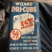 1960s Wizard Dri Cube Ice In Can .39 cents 4“ x 6“ NOS