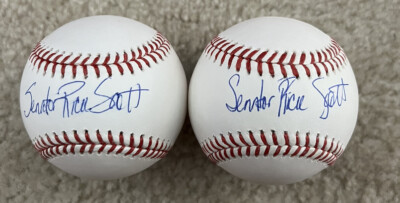 Senator Rick Scott Signed ROMLB Baseball Florida Senator Autograph Republican