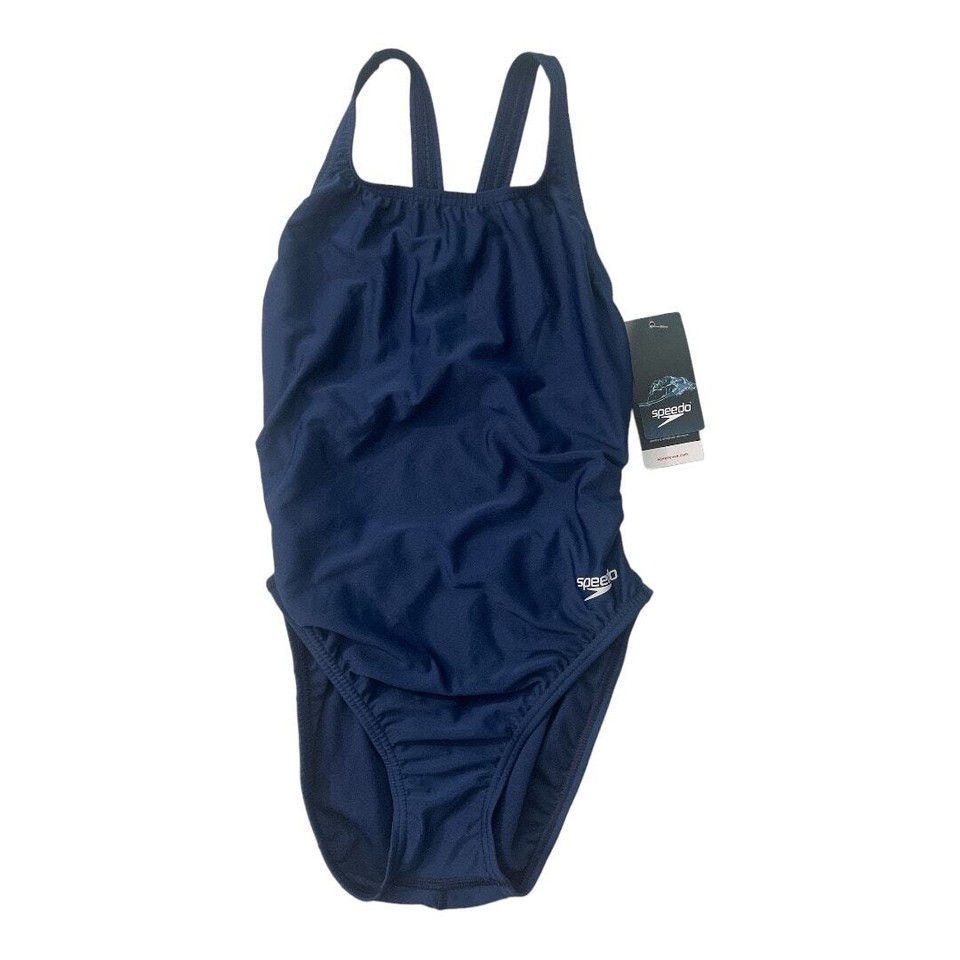 Speedo Women's Pro LT Super Pro One Piece Swimsuit Team Navy Size 10 /