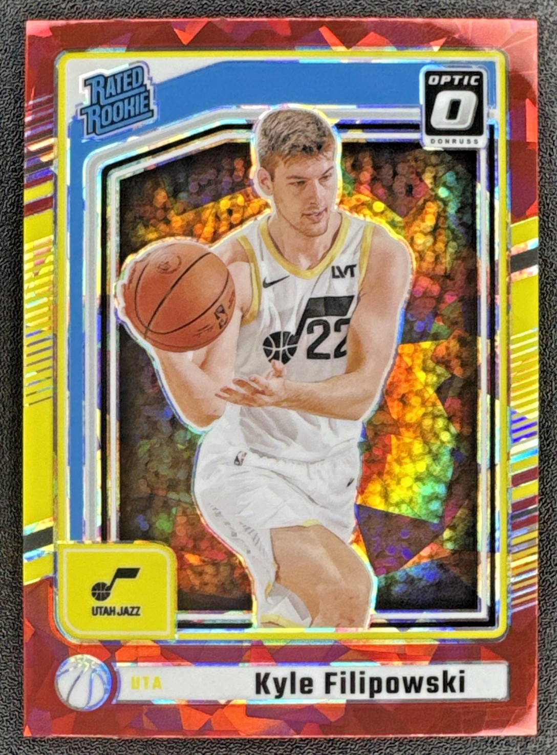 Kyle Filipowski 2024-25 Donruss Rated Rookies Preview Holo OPTIC RED Jazz