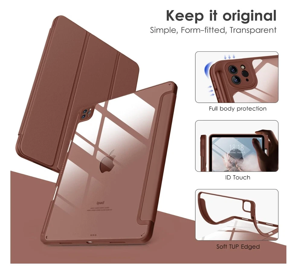 3 PACK iPad Pro Case 12.9inch Case 5th/4th/3rd/2nd/1st Gen-DTTO Clear Shockproof - Image 2 of 4