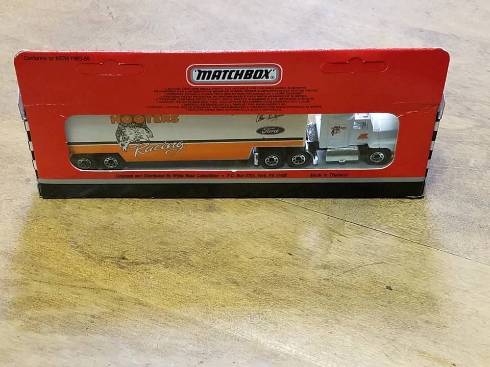 1992 Matchbox White Rose Transporters Super Star 1:87 #7 Alan Kulwicki Hooters - Изображение 3 из 4