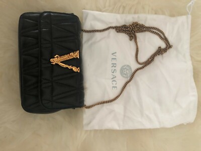 [Limited edition] versace black evening handbag 