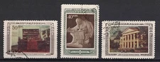 RUSSIA,USSR:1950 SC#1435-37 Used CTO 26th anniversary of the death of Lenin