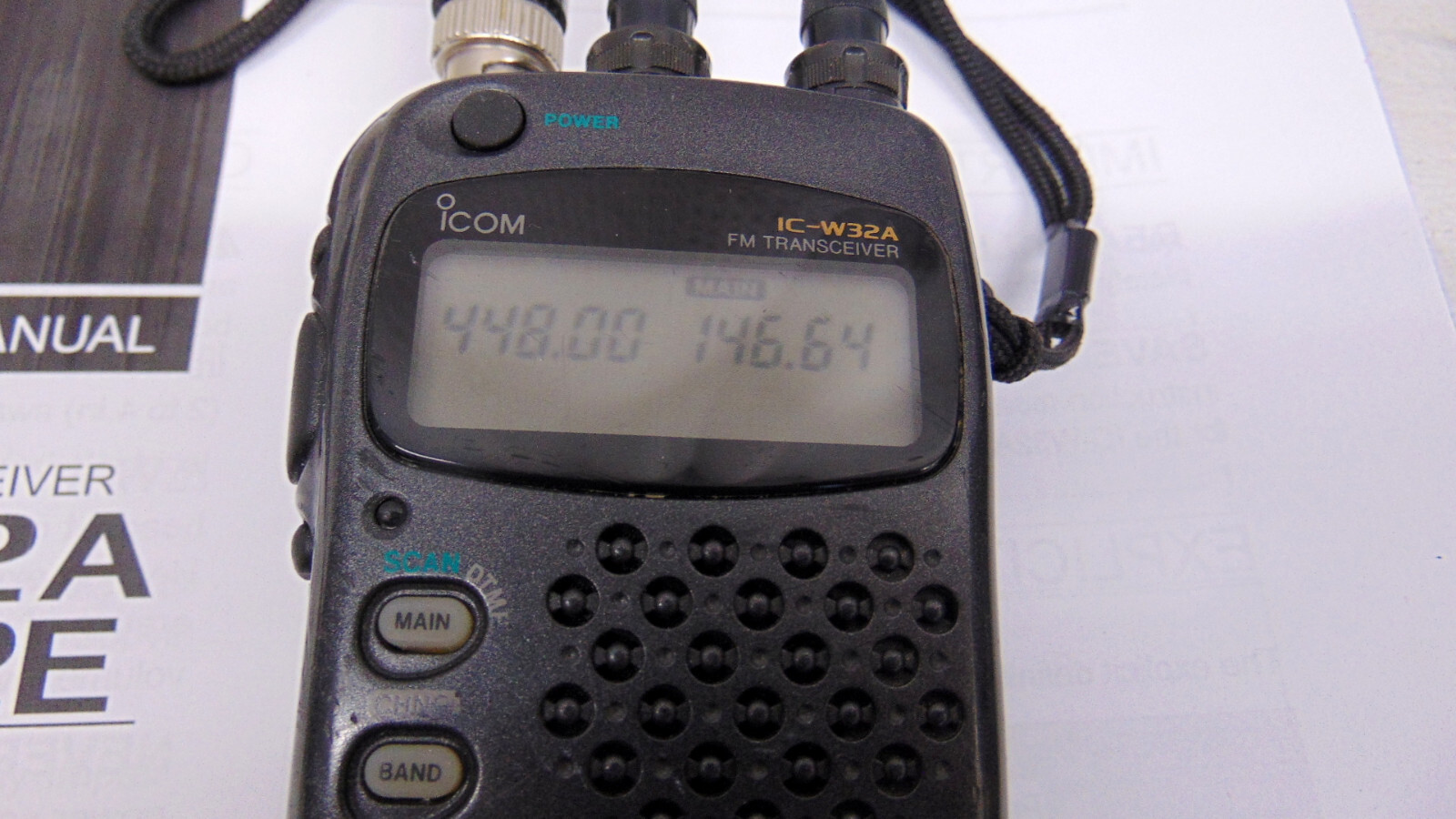 ICW32A Dual Band HT With Extended TX/RX +Manual NEW Battery